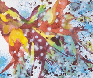 Original Abstract Oil Painting 'White Pot'