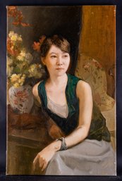 Fine Art Abstract Original Oil Painting 'Flower Vase'