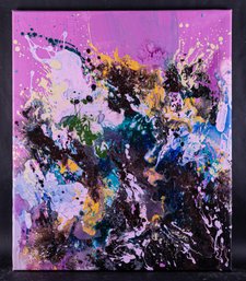 Abstract Original Oil Painting 'Under The Peony 8'