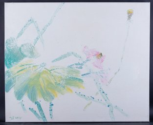 Post-Impressionist Original Oil Paintng 'Lotus 23'