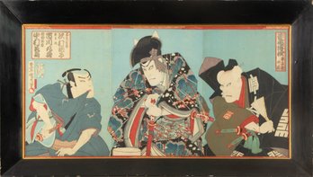 Ukiyo E Woodblock Print Signed Toyohara Kunichika