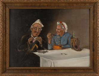 Portrait Oil On Board  'When We Are Old'