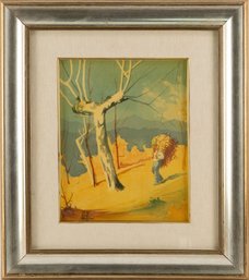 Landscape Watercolor  'Gathering To Home'