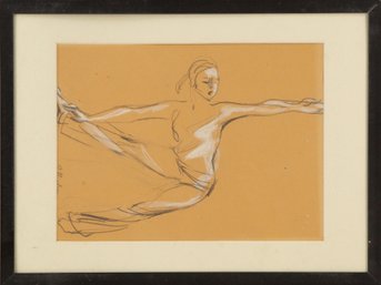 Portrait Charcoal  'Woman Stretching'