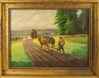 Landscape Oil On Canvas Signed