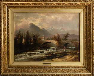 Landscape Oil On Canvas Signed