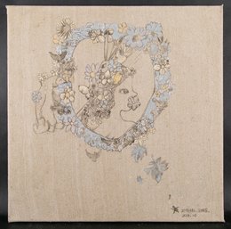 Listed Artist Jing Zhang Original Oil On Canvas 'The Princess Diary'