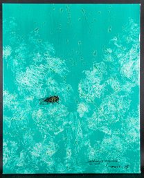 Surreal Original Oil Painting By Artist Qianqian Zhang 'The Cicada'