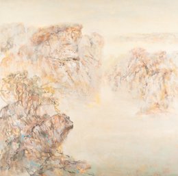 Impressionist Original Oil By Artist Guojun Zhang 'Landscape 16'