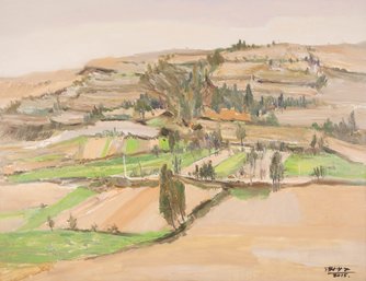 Shaofei Xie Impressionist Original Oil On Canvas 'September Baoqi Tribe'