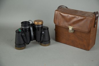 Vintage Pair Of Black Textured Body Binoculars