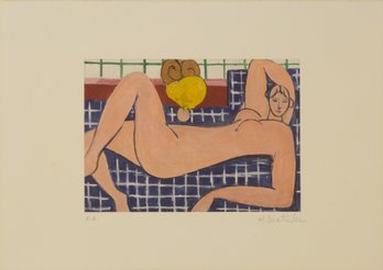 Portrait Limited Edition Etching On Ppaer Signed H. Matisse