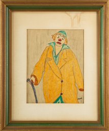 Portrait Watercolor Signed Craig'Clown'