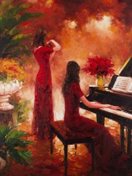Lin HongdanImpressionist Original Oil On Canvas 'Performance 2'