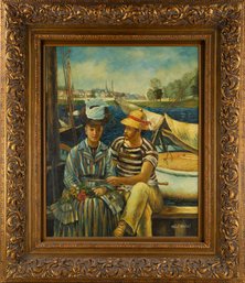After Argenteuil Manet  Signed Robert Mantelet  Oil On Canvas