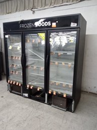 Used True Triple Glass Door Display Freezer Model GDM-72F-HC-TSL01