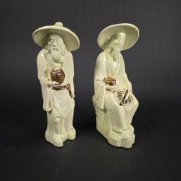 Vintage Arnel's Pottery Elder Asian Figurines - Lot Of 2