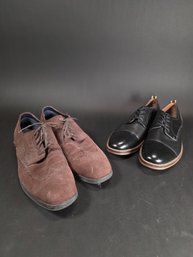 Lot: Two Pairs Of Men's Dress Shoes - Sizes 11 & 9.5