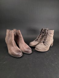 Lot: Two Pairs Of Women's Boots - Size 9
