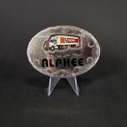 Handcrafted German Silver Safeway Belt Buckle - Personalized 'Alphee'