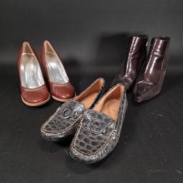 Designer & Classic Women's Footwear Trio  Cynthia Vincent, Donald J Pliner, Naturalizer (3 Pairs)