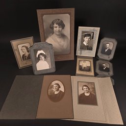 Antique Black & White Portraits  'Instant Ancestors' Lot