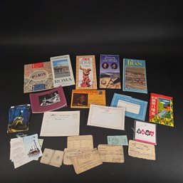 Ephemera Lot - Postcards, Maps & Travel Cards W/ 1940s Longshoreman ID Cards