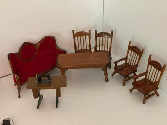 Assorted Doll House Wood Furniture