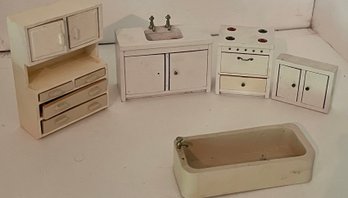 Assorted White Doll House Furniture
