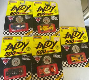 5 Matchbox Indy 500 Diecast Cars W Coin