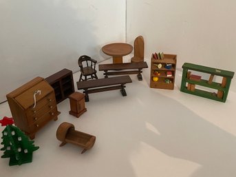 Assorted Doll House Wood Furniture