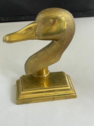 8 Inch Brass Duck Doorstop