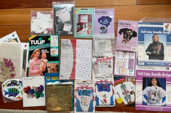 Large Vintage Iron On Craft Lot