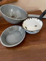 Assorted Enamelware Cookware