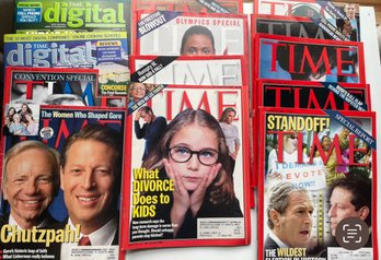 13 Time Magazine Editions - August - Nov 2000