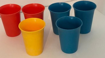 Primary Color Tupperware Tumblers