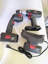 Craftsman 19 V Drill, Charger And Light