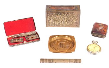 20th C. Accessories, Inc. Pocket Watch, Razer, Etc.