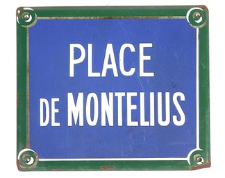 French Parisian Enameled Street Sign