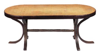 Mid-Late 20th C. Caned Bench