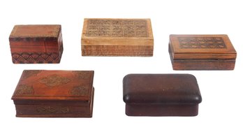 Five Wooden Boxes