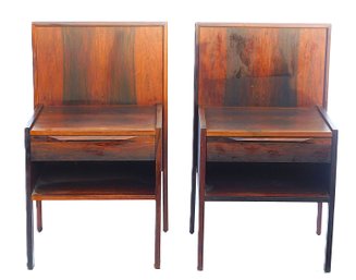 Ib Kofod Larsen For Moreddi, Pair Of Mid Century Rosewood Nightstands