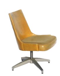Chromecraft Style Yellow Swivel Chair