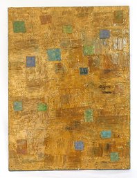 Tabasom Noorbakhsh (Indian, Contemporary), Gold Toned Abstract Mixed Media