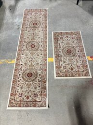 Rug Runner And Small Rug- Matching Other Large Rugs In Auction
