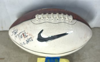 Patriots Football Signed By Stanley Morgan