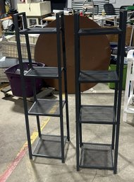 Pair Of Metal Shelfs