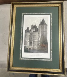 Framed Print Of A Lithograph Chateaux Of The Loire Valley By Charles Boivin