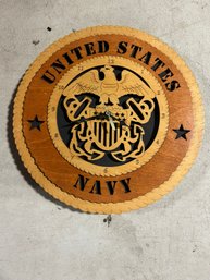 Wood Navy Clock, Tested And Works