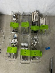 Large Set Of 58 Oneida Tudor Plate Silverware